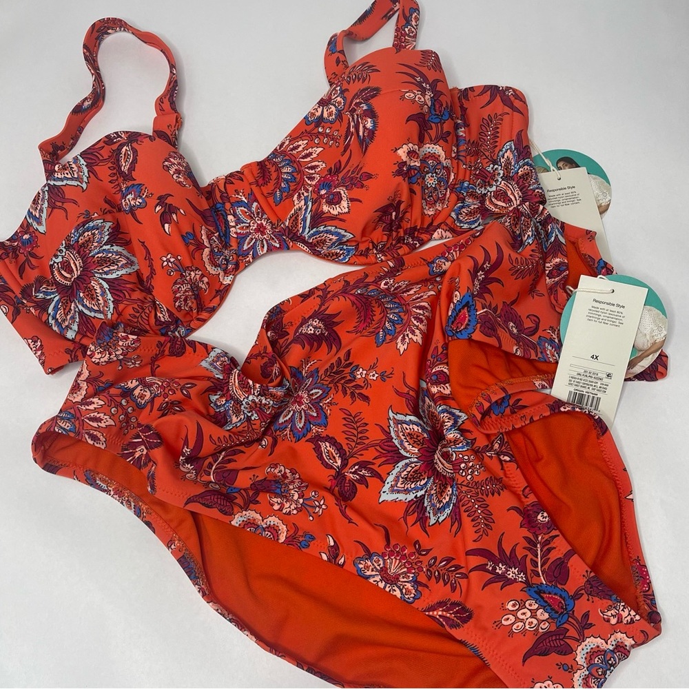New Rhode‎ 2 piece swimsuit bikini size 22 top and 4x bottoms